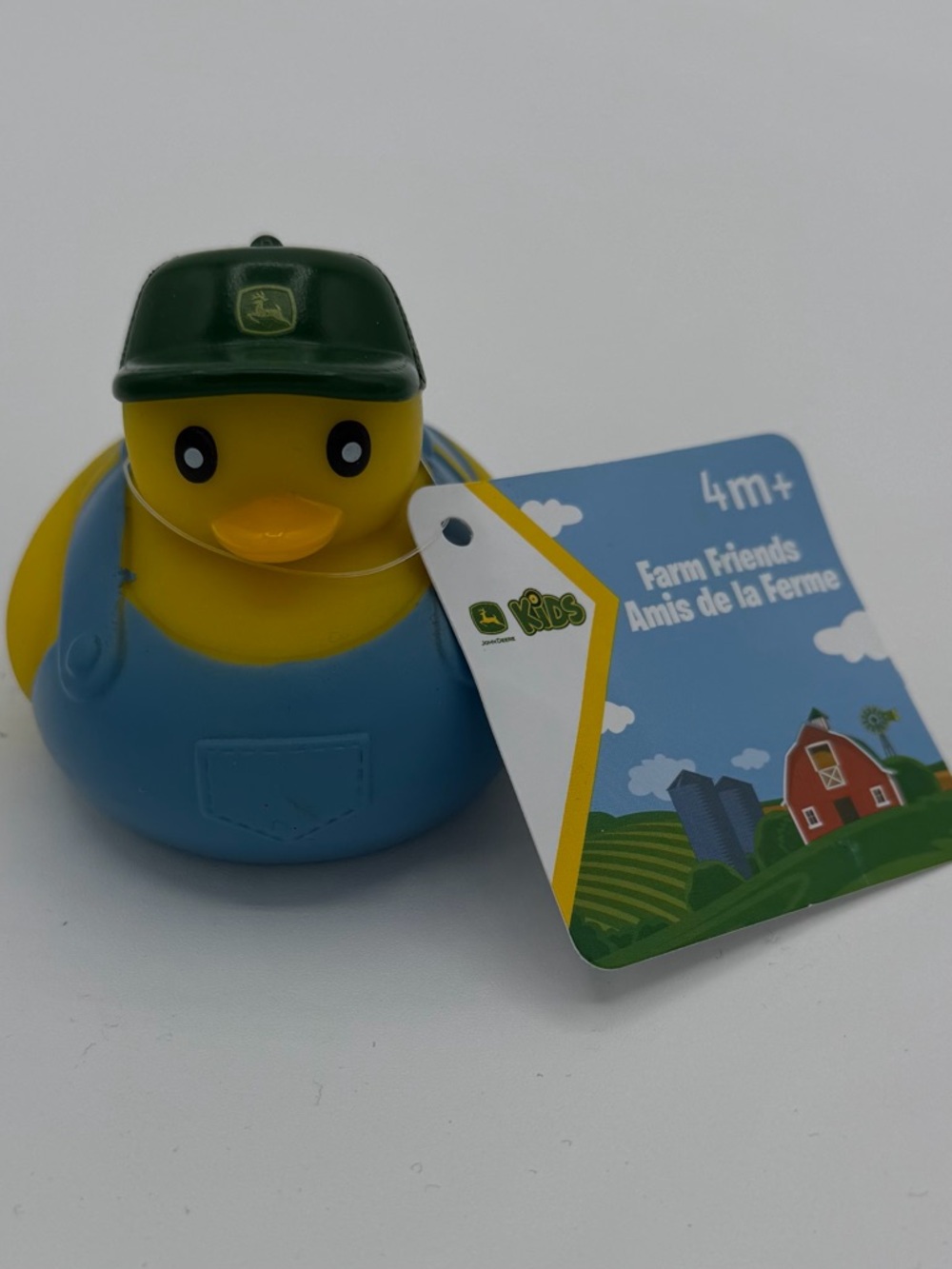 John Deere Kids Farm Duck Bath Toy - Yellow & Blue Approx 2.5”
